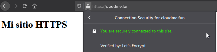 Nuestro sitio ya tiene su certificado con Let's Encrypt