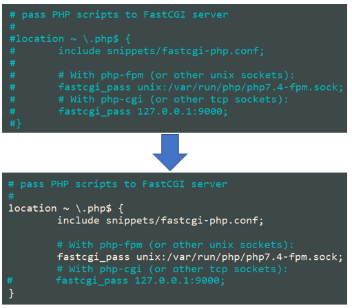como instalar stack lemp linux nginx mysql php ubuntu 20.04 nginx con php
