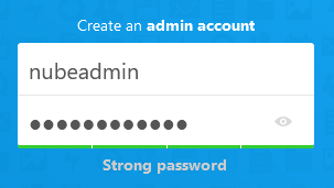 Creando una cuenta admin en Nextcloud