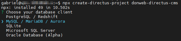 como instalar directus headless cms en ubuntu 20.04 db
