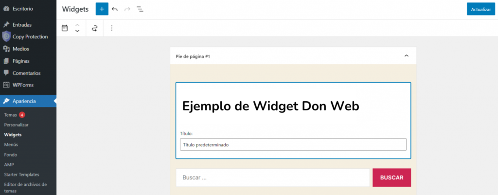 Widget personalizado en WordPress-1