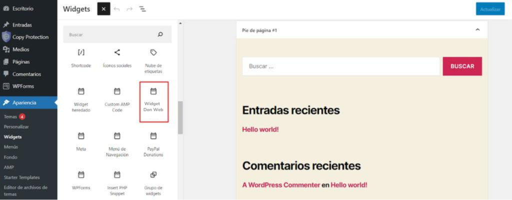 Widget personalizado en WordPress-3