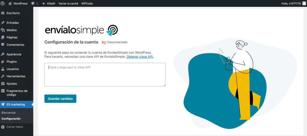 Como conectar Envialo Simple con WordPress-5