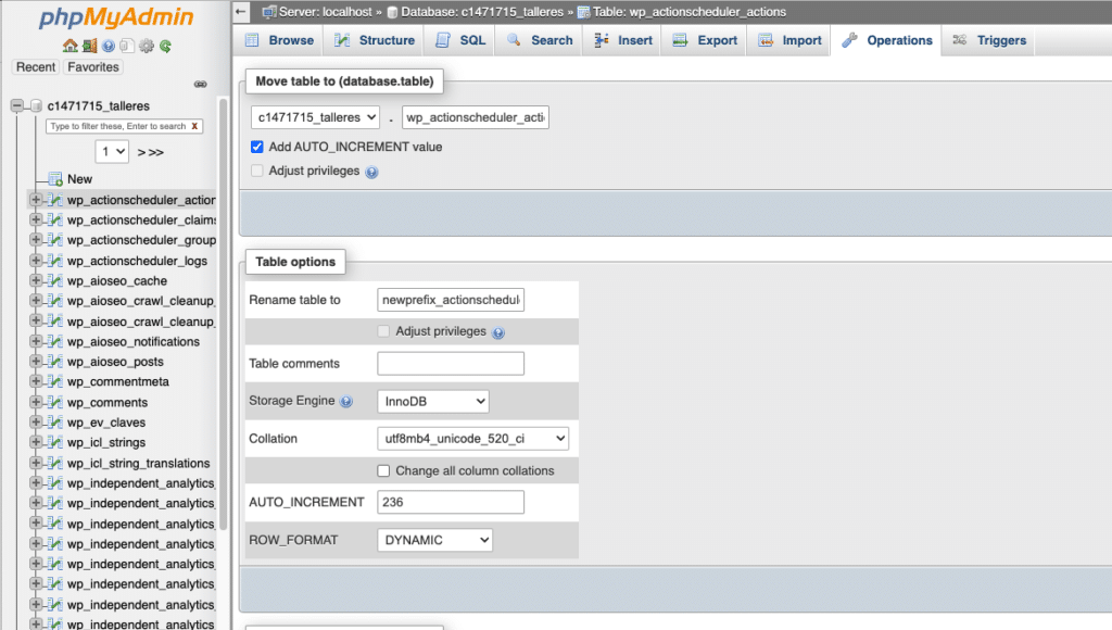 Cambiar el prefijo de tablas en WordPress-6