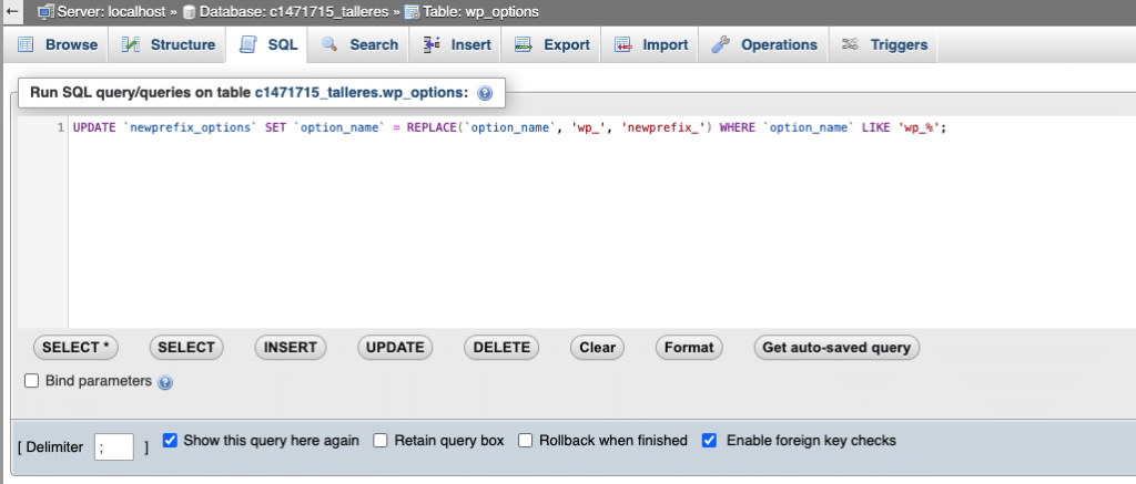 Cambiar el prefijo de tablas en WordPress-7