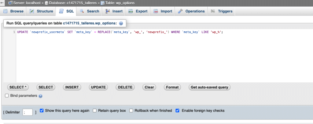 Cambiar el prefijo de tablas en WordPress-8