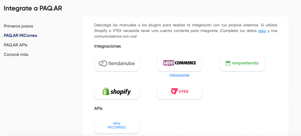 Integrar Correo Argentino en WooCommerce-1