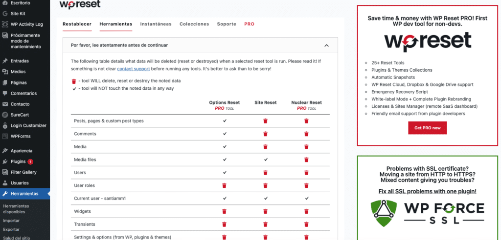 Resetear WordPress-3