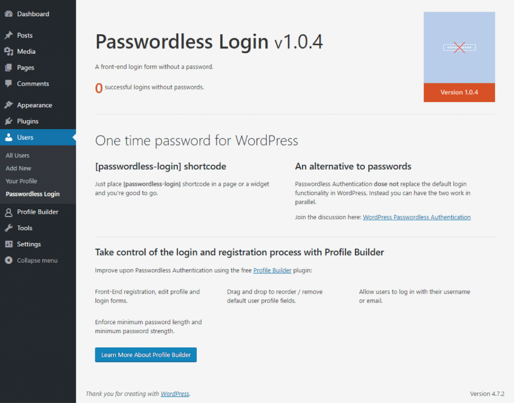 Cómo añadir un acceso sin contraseña en WordPress-5