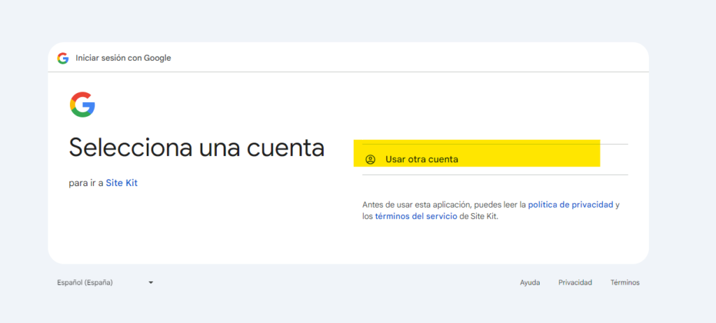 Configurar Google site kit para WordPress-4