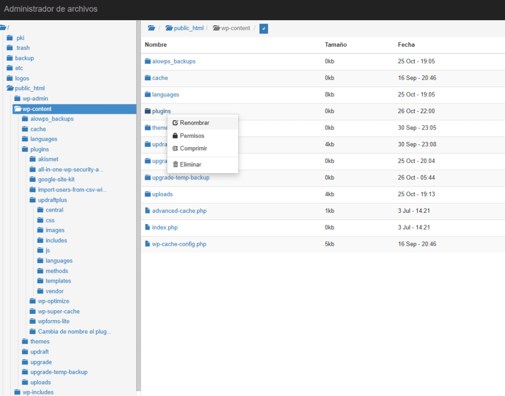 Desactivar todos los plugins-6