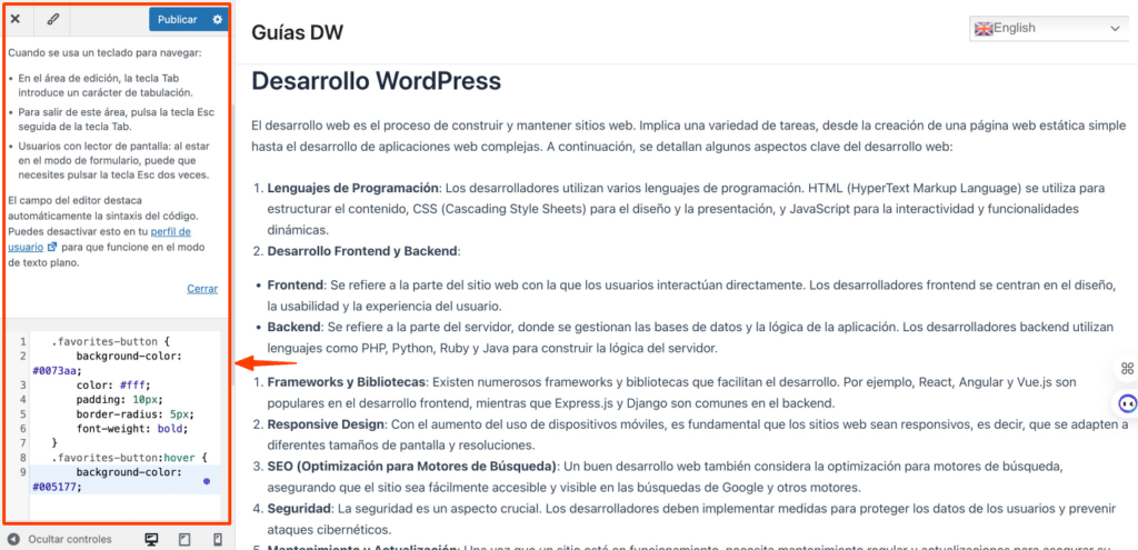 Añadir entradas favoritas en WordPress-6