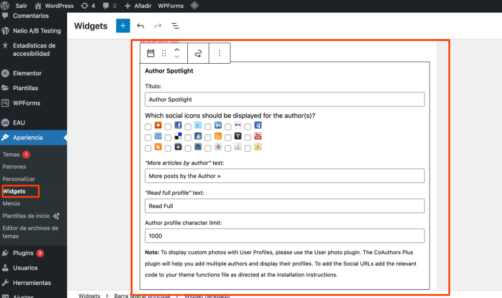 dar crédito a autores en publicaciones de WordPress-6